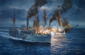 海戦 Painting - 現代軍艦アメリカ